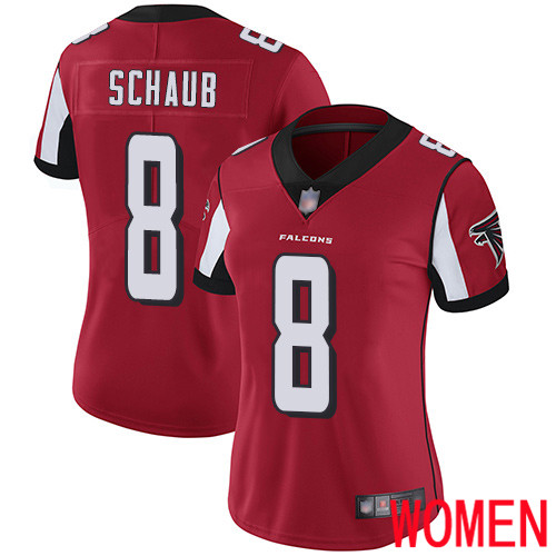 Atlanta Falcons Limited Red Women Matt Schaub Home Jersey NFL Football #8 Vapor Untouchable